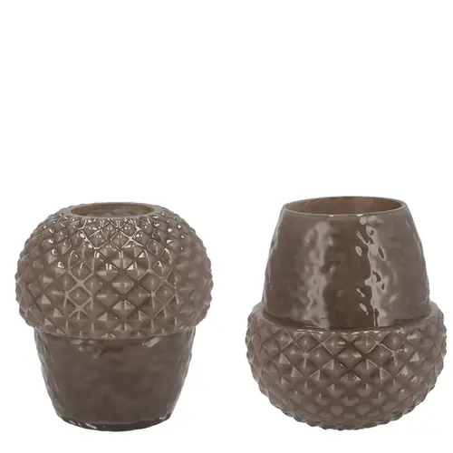 Keramik Vase Eichel grün mix 15x15x14cm