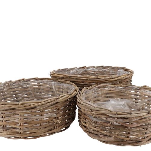Korb Rotan braun 3/Set D35/40/45cm