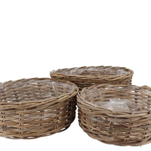 Korb Rotan braun 3/Set D35/40/45cm