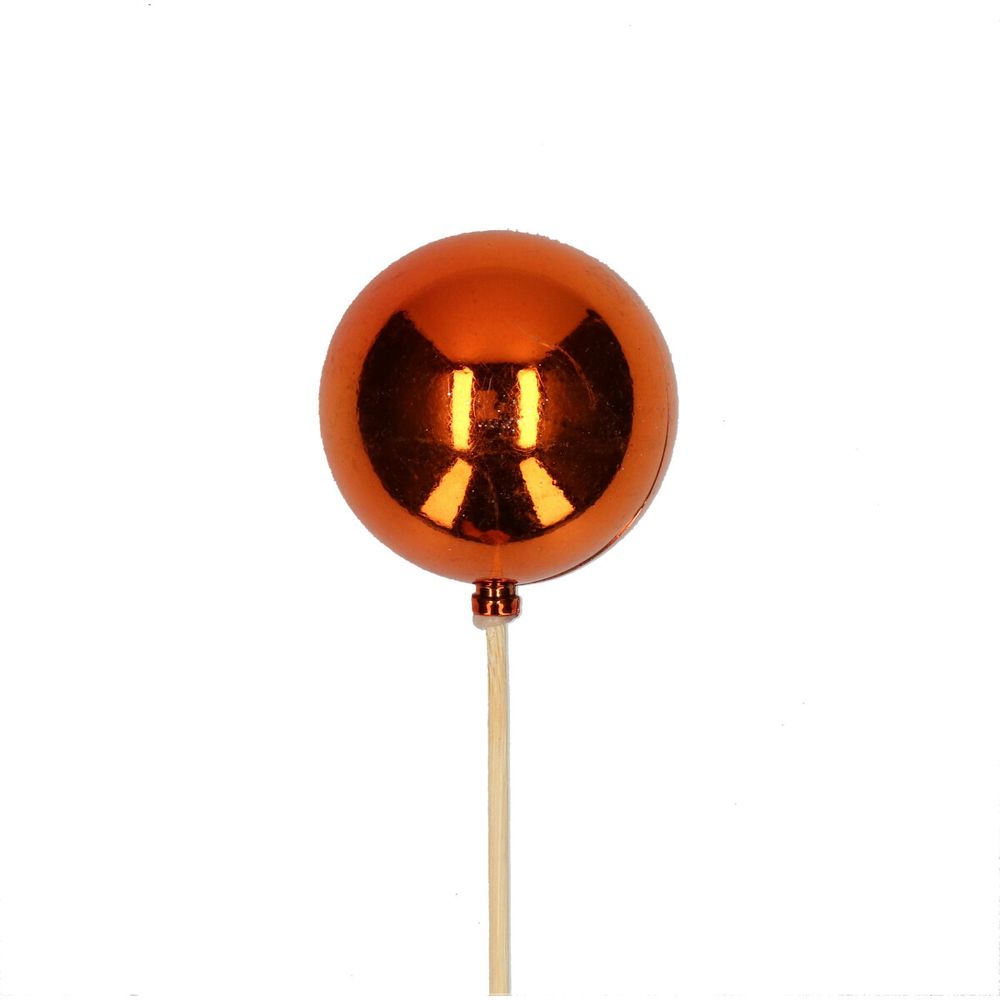 Kugel auf Stab orange matt D06cm L50cm