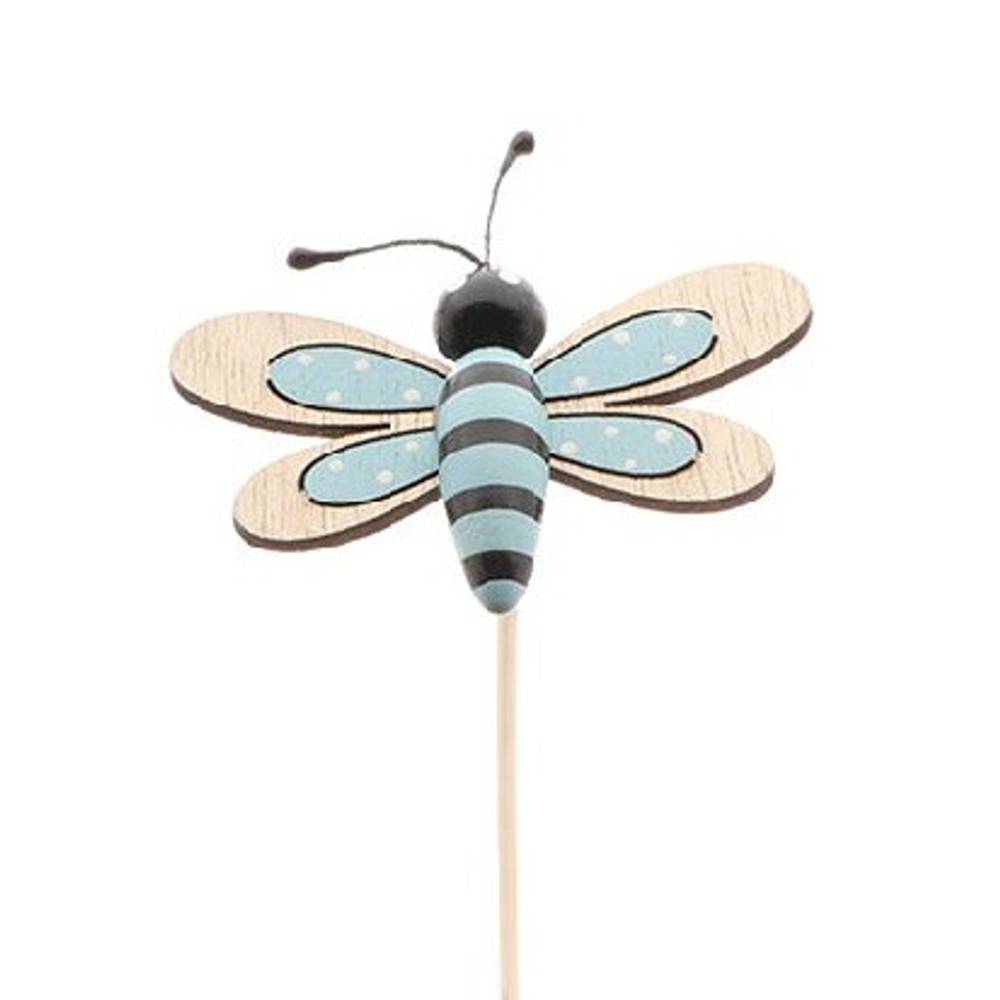 Biene auf Stab blau L50cm D08cm