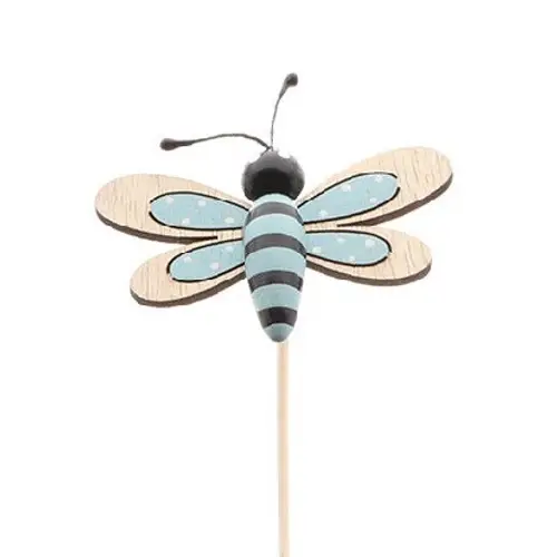 Biene auf Stab blau L50cm D08cm