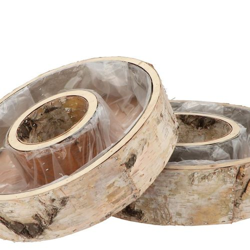 Birke Übertopf Ringe 2/Set D30&35cm
