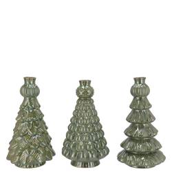 Keramik Vase Baum grün 10x10x16cm