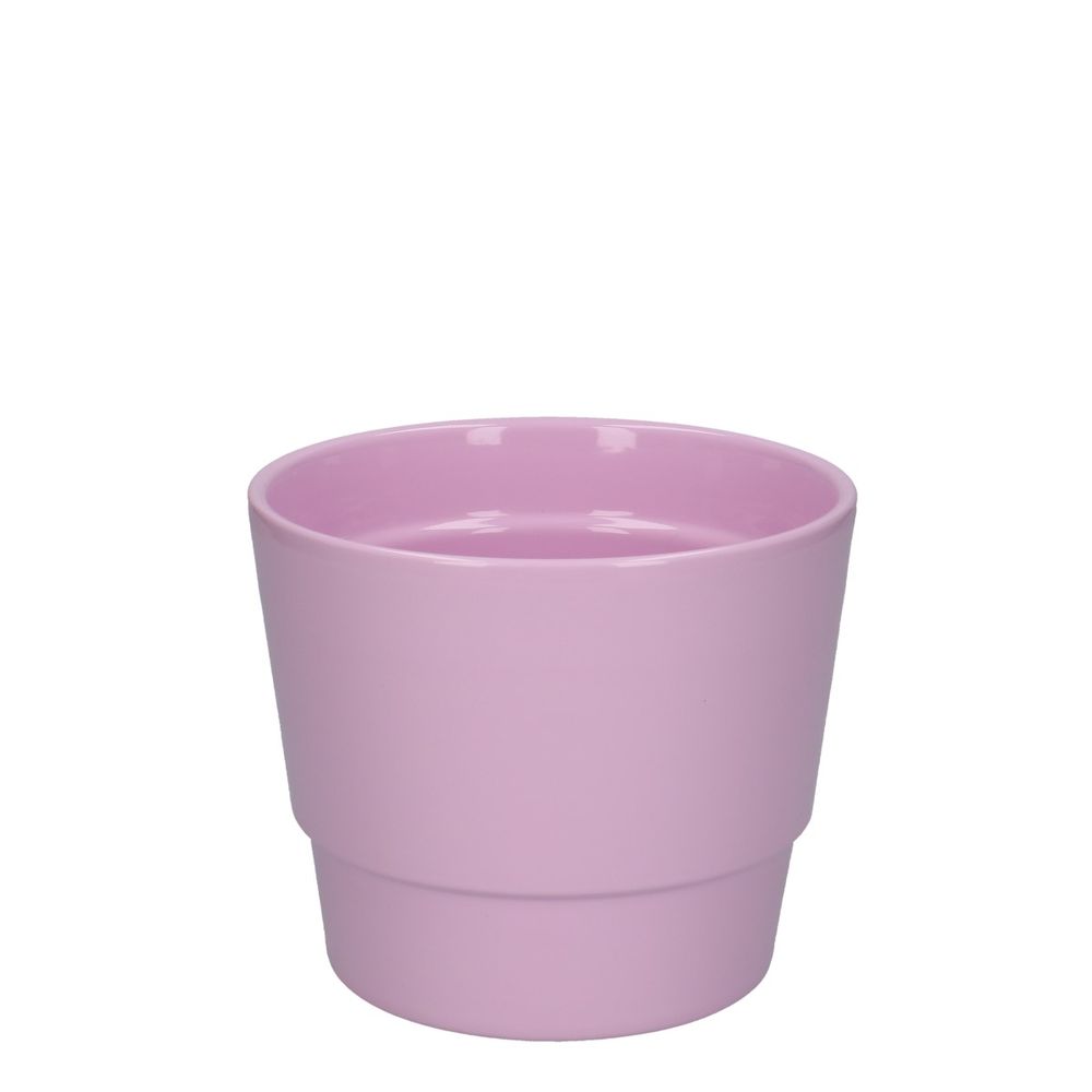 Keramik Übertopf Basic rosa D14.5cm H12cm