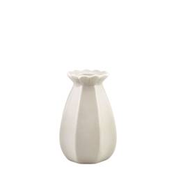 Keramik Vase Florencia hell grau D08.5cm H13.5cm