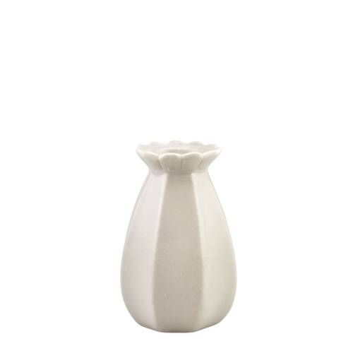 Keramik Vase Florencia hell grau D08.5cm H13.5cm