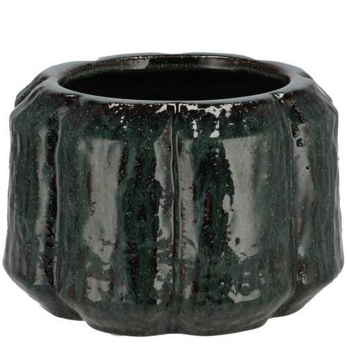 Keramik Übertopf Kiran dunkel grün 18x18x13cm