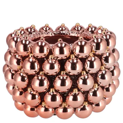 Weihnachtskugel Topf altrosa 22x22x15cm