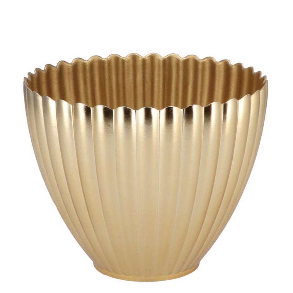 Melamine Übertopf Lisa gold 13×10×12cm