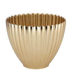 Melamine Übertopf Lisa gold 13×10×12cm