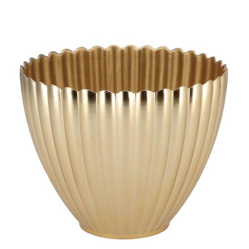 Melamine Übertopf Lisa gold 13×10×12cm