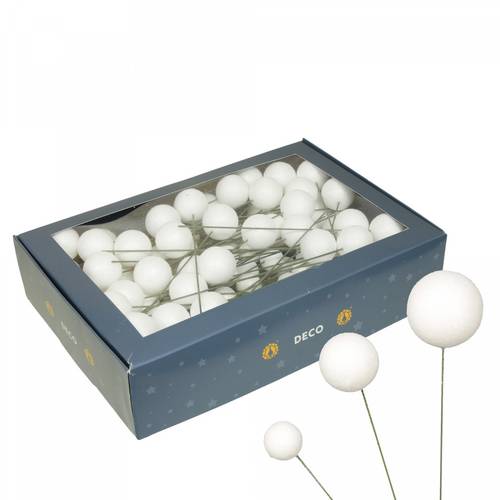 Kugel auf Draht weiss Sparking 3/Set 20/30/40mm x100