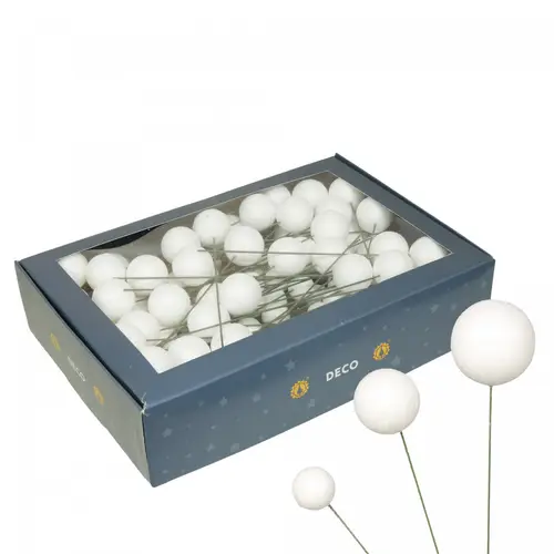 Kugel auf Draht weiss Sparking 3/Set 20/30/40mm x100