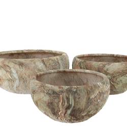 Keramik Schale Monty creme 3/Set 43x18/33x17/27x15cm