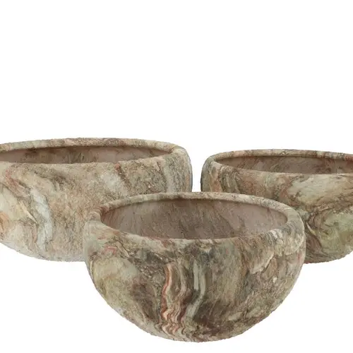 Keramik Schale Monty creme 3/Set 43x18/33x17/27x15cm