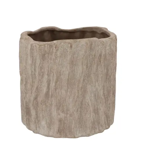 Keramik Übertopf Porto Antique grau 17x17x16cm