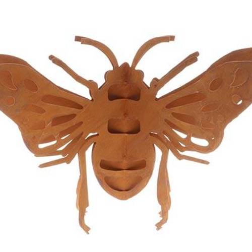 Wandaufhänger Biene rostig D40cm