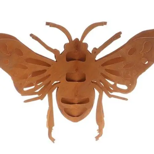 Wandaufhänger Biene rostig D40cm