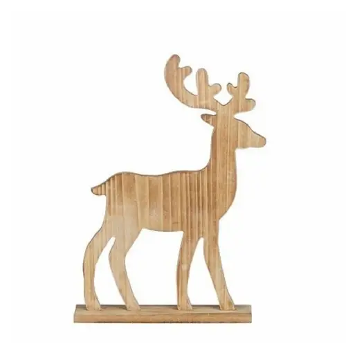 Deko Hirsch Holz braun 21x05x28cm