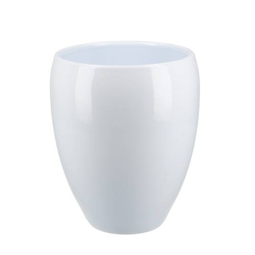 Keramik Bowl Vase weiss D13cm H19cm