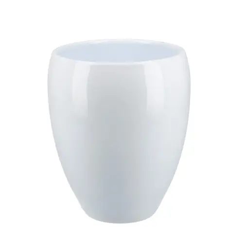 Keramik Bowl Vase weiss D13cm H19cm