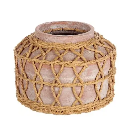 Keramik Vase Robano braun D11.5cm H16cm