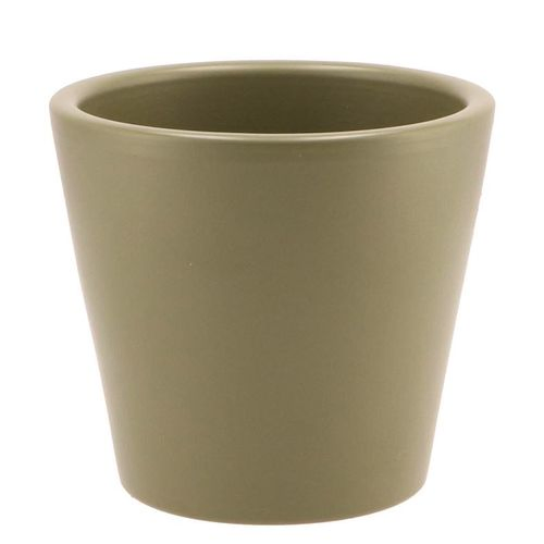 Keramik Übertopf Vinci olivgrün D15cm H13cm