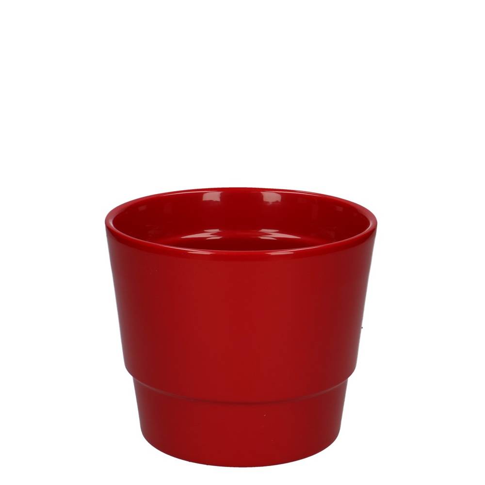 Keramik Übertopf Basic rot D14.5cm H12cm