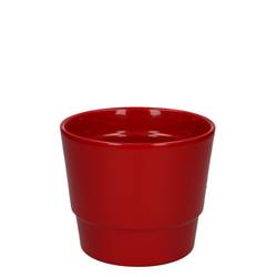 Keramik Übertopf Basic rot D14.5cm H12cm