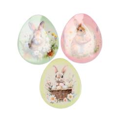 Melamine Teller Oval mix Ostern Hase pastel 29x35x01cm
