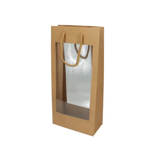 Tasche Fenster 2 braun 18x9x38cm