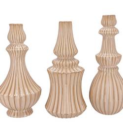 Keramik Vase Mika mix sand 20x39cm