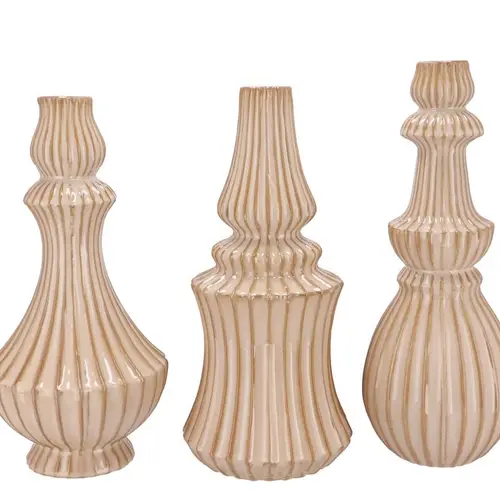 Keramik Vase Mika mix sand 20x39cm