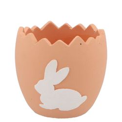 Übertopf Kaninchen orange 13x13x12cm