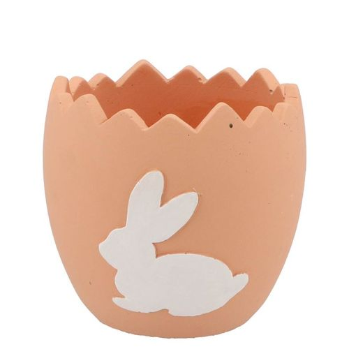 Übertopf Kaninchen orange 13x13x12cm