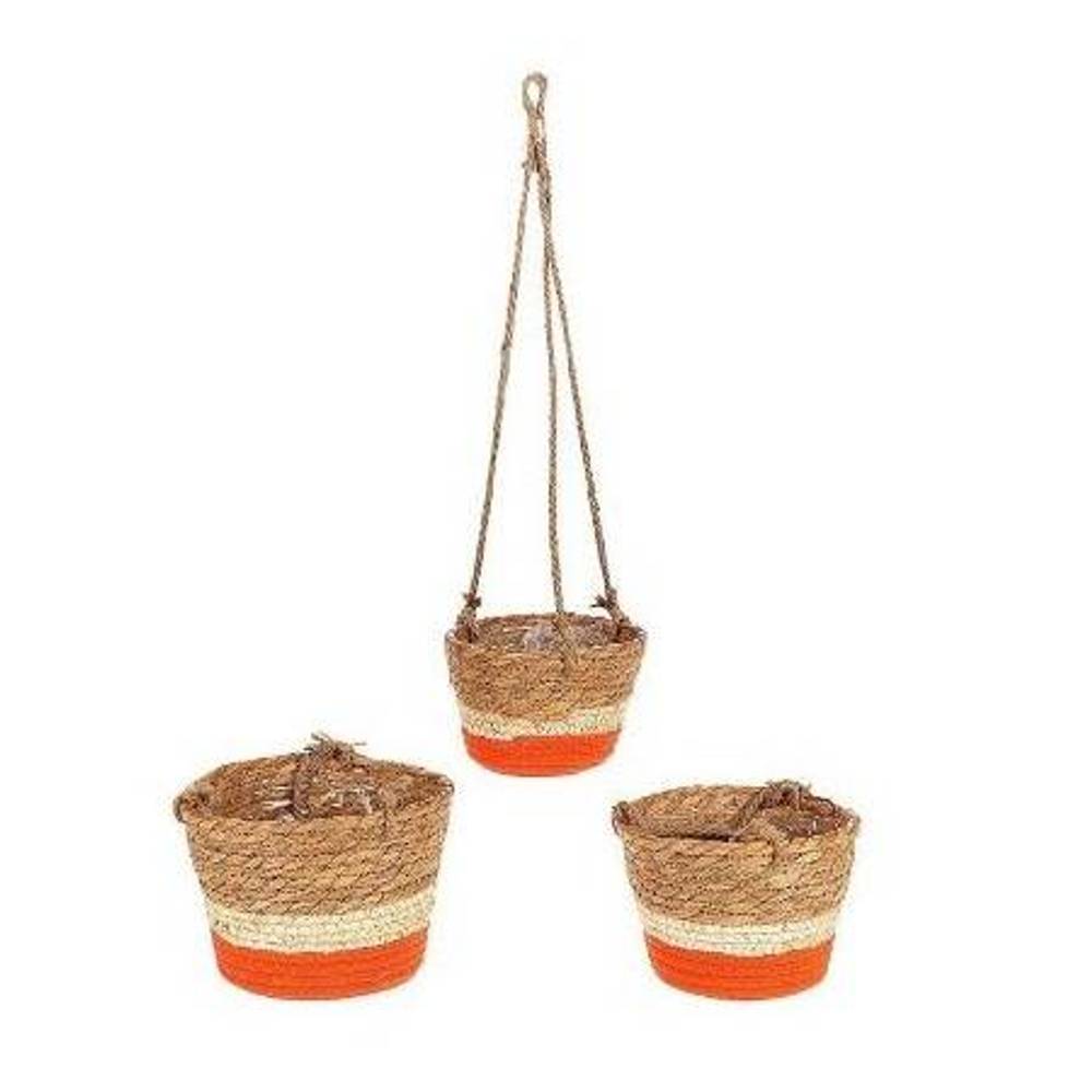 Korb Hang Makka orange 3/Set D18cm H13cm