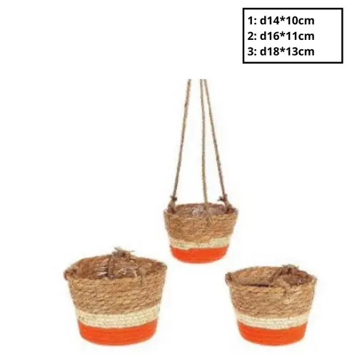 Korb Hang Makka orange 3/Set D18cm H13cm