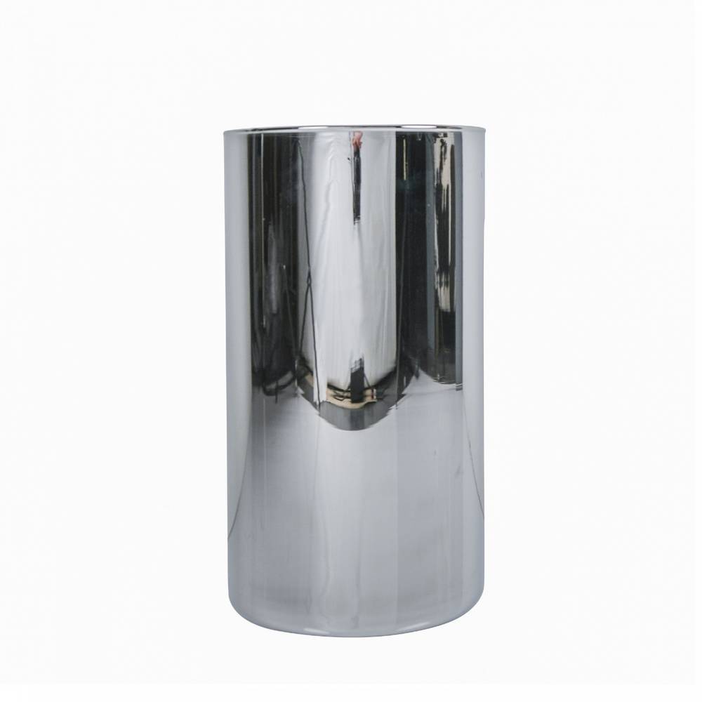 Glas Zylinder silber D14cm H21cm  