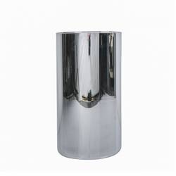 Glas Zylinder silber D14cm H21cm  
