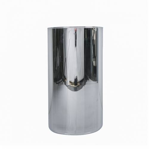Glas Zylinder silber D14cm H21cm  