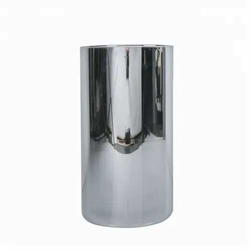 Glas Zylinder silber D14cm H21cm  