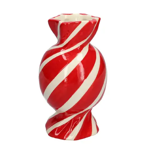 Keramik Vase Candy rot D07.5/11.5cm H20cm