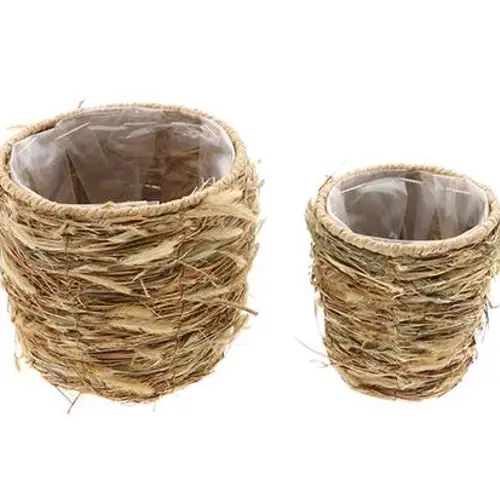 Korb Natur Bara 2/Set braun D18cm H17cm