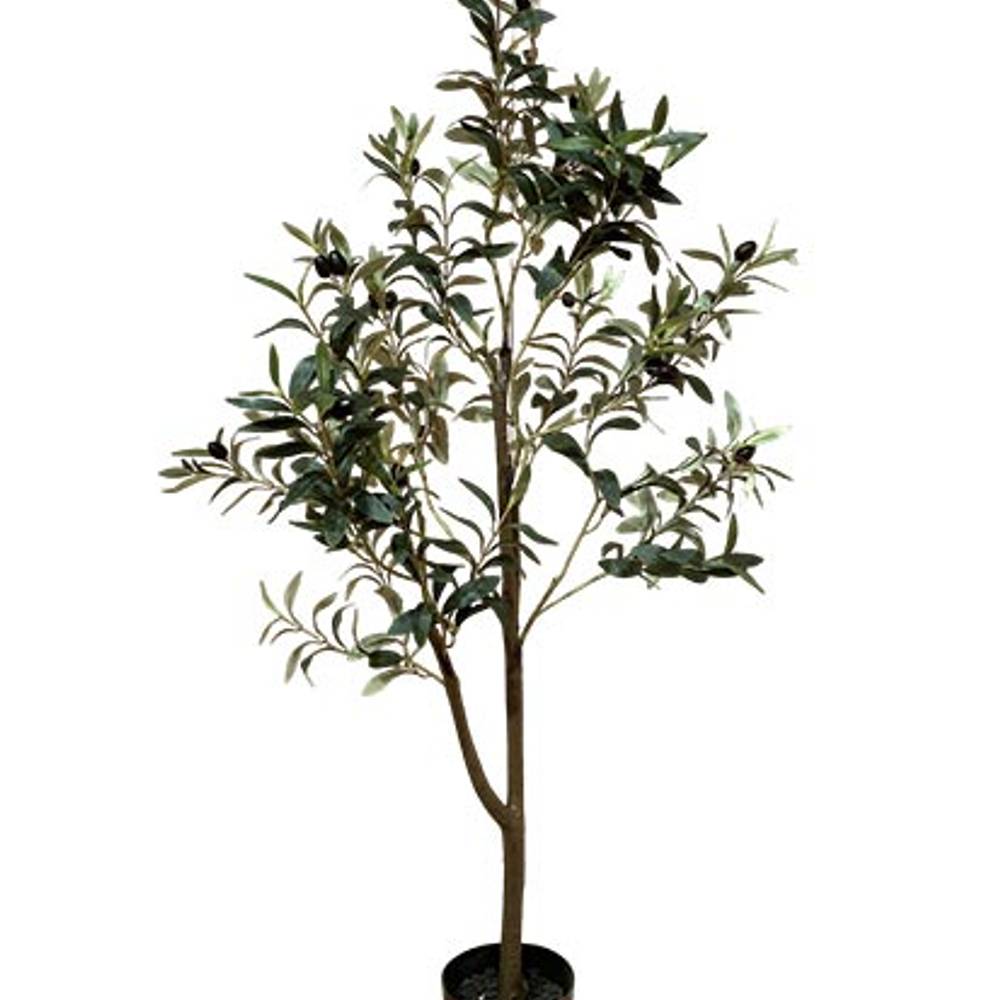 Seiden Oliv grün H120cm