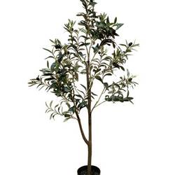 Seiden Oliv grün H120cm