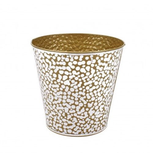 Zink Dave gold weiss D17cm H17cm