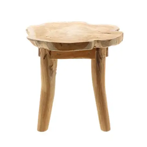 Beistalltisch Teak natur D36cm H32cm