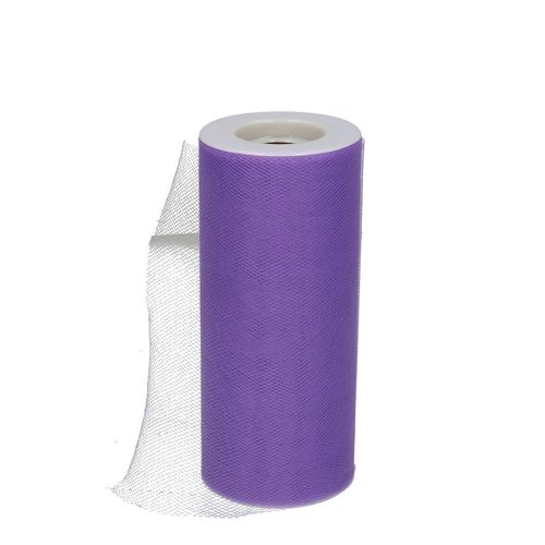 Dekostoff Band 150mm Tule lila 23m