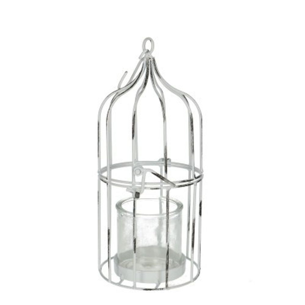 Homedeco Vogelkäfig +Glas D15cm H30cm